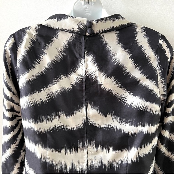 Vintage 50s 60s Silk Dress 2 Piece Rodolph Originals  Zebra Stripe Animal… - Picture 9 of 11